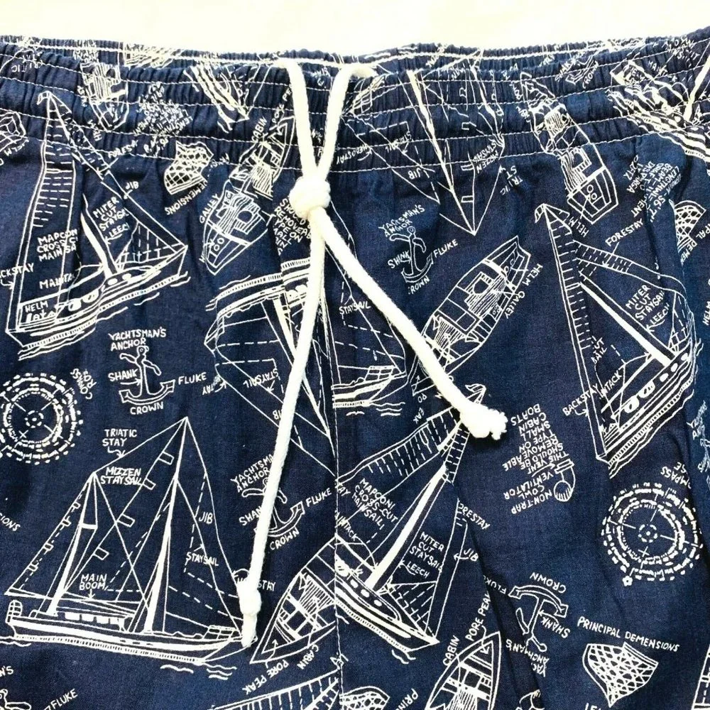 Vtg Stephen Williams Swim Trunks Board Shorts Print Mesh Brief Lined L Navy NWOT